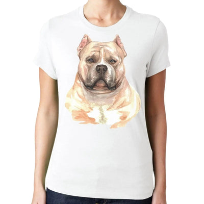 Bulldog Portrait Cute Dog Lovers Gift Womens T-Shirt