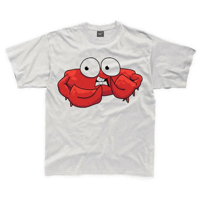 Cartoon Crab Children's Unisex T Shirt 11-12 / White