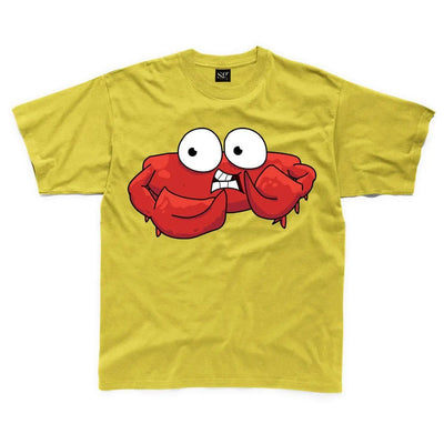Cartoon Crab Children's Unisex T Shirt 11-12 / Yellow