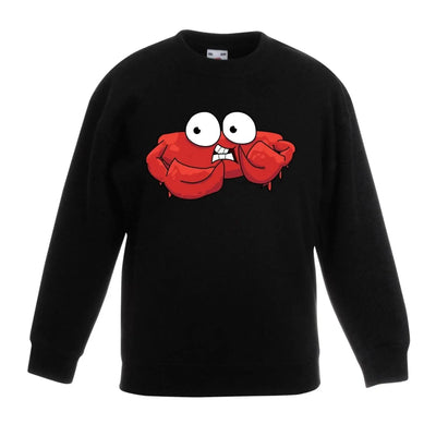 Cartoon Crab Cute Animals Children's Toddler Kids Sweatshirt Jumper 3-4 / Black