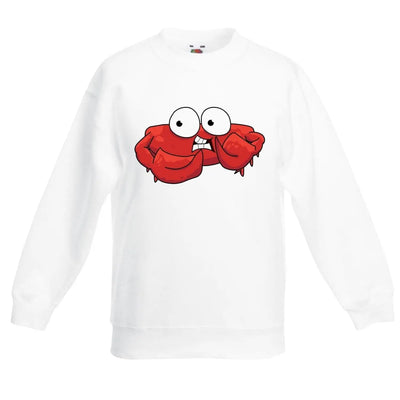 Cartoon Crab Cute Animals Children's Toddler Kids Sweatshirt Jumper 3-4 / White