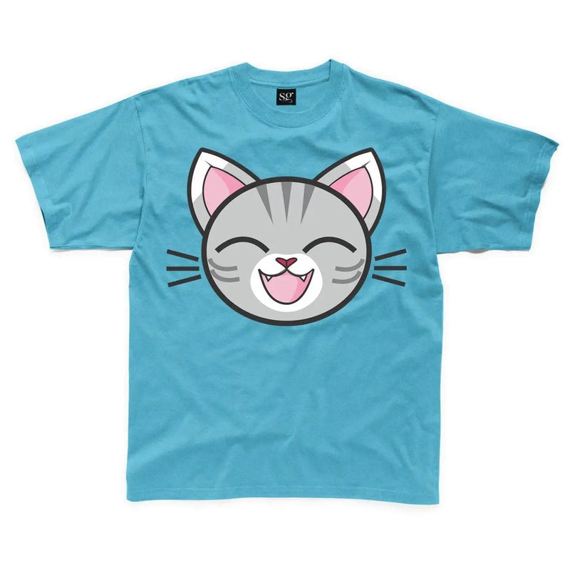 Cartoon Tabby Cat Grey Kitten Children&