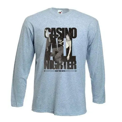 Casino All Nighter Long Sleeve T-Shirt L / Light Grey