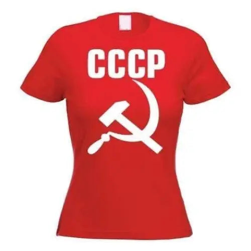 CCCP White Print Womens T-Shirt