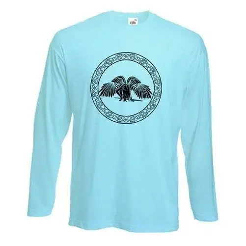 Celtic Angel Long Sleeve T-Shirt L / Light Blue