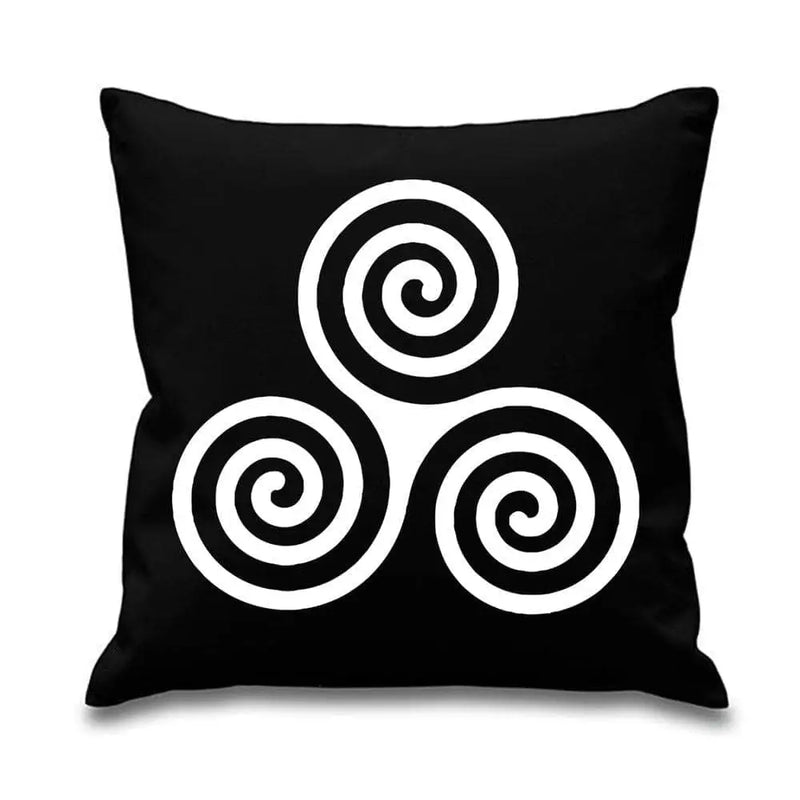 Celtic Spiral Pagan Scatter Cushion