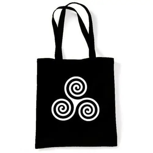Celtic Spiral Shoulder Bag Black