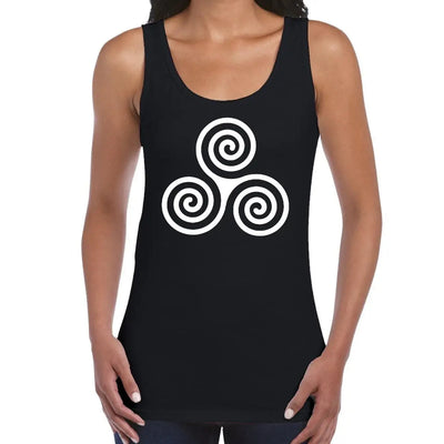 Celtic Spiral Women's Tank Vest Top L / Black