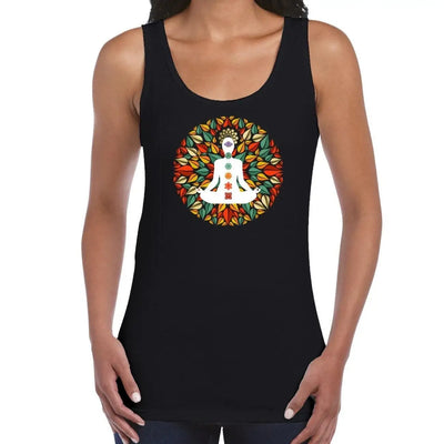Chakra Petal Mandala Yoga Meditation Womens Tank Vest Top XXL