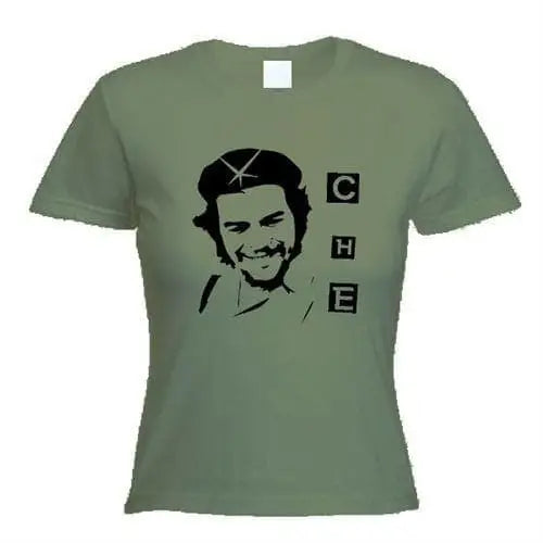 Che Guevara Womens T-Shirt L / Khaki