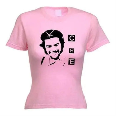 Che Guevara Womens T-Shirt L / Light Pink