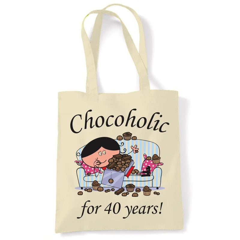 Chocoholic For 40 Years 40th Birthday Tote Bag