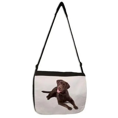 Chocolate Labrador Laptop Messenger Bag