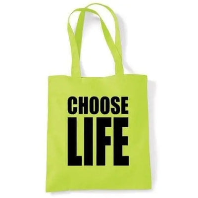 Choose Life Shoulder Bag Lime Green