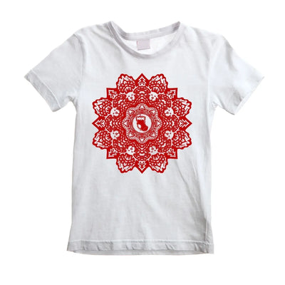 Christmas Stocking Mandala Childrens Kids T-Shirt 11-12 / White