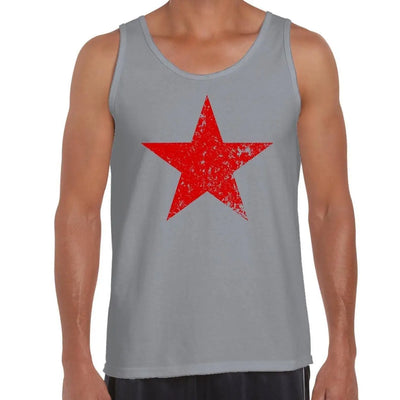 Communist Star Cuba Men's Tank Vest Top S / Light Grey