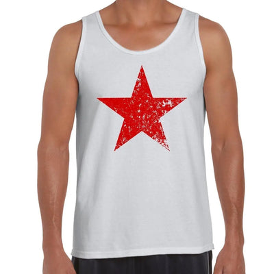 Communist Star Cuba Men's Tank Vest Top XXL / White