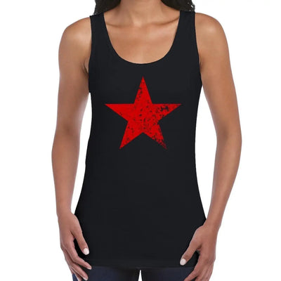 Communist Star Cuba Women's Tank Vest Top S / Black