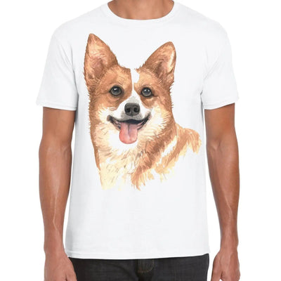 Corgi Portrait Cute Dog Lovers Gift Mens T-Shirt