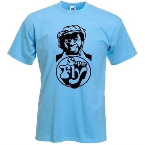Curtis Mayfield Superfly Mens T-Shirt XXL / Light Blue