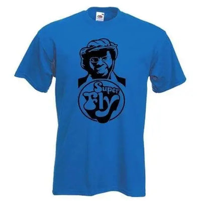 Curtis Mayfield Superfly Mens T-Shirt XXL / Royal Blue
