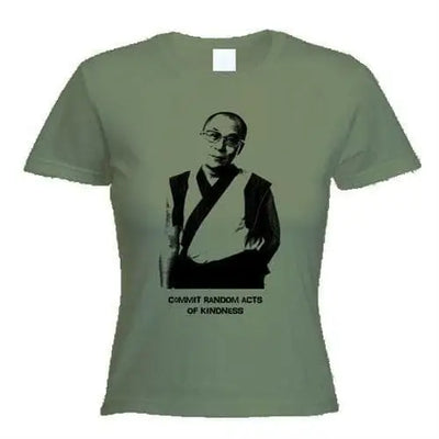 Dalai Lama Womens T-Shirt M / Khaki