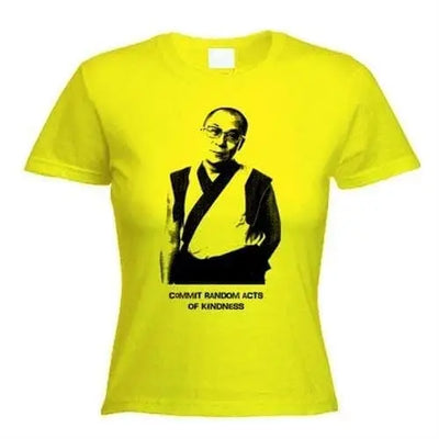 Dalai Lama Womens T-Shirt M / Yellow