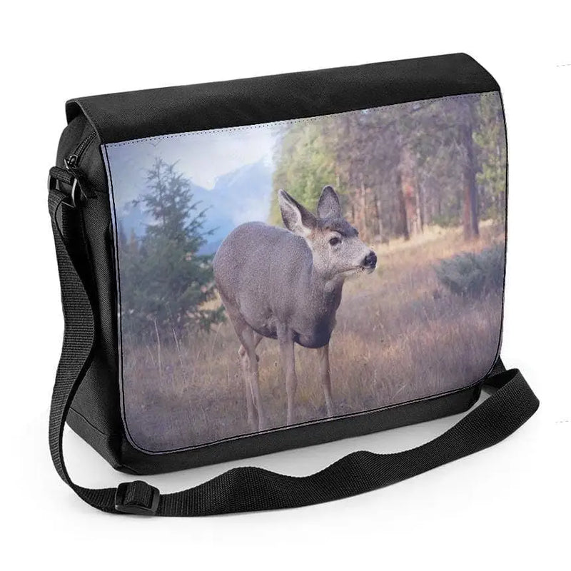 Deer in Woodland Laptop Messenger Bag