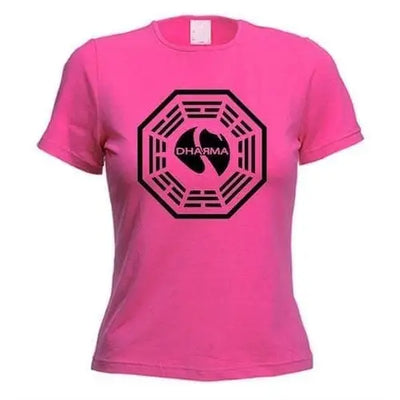 Dharma Initiative Womens T-Shirt S / Dark Pink
