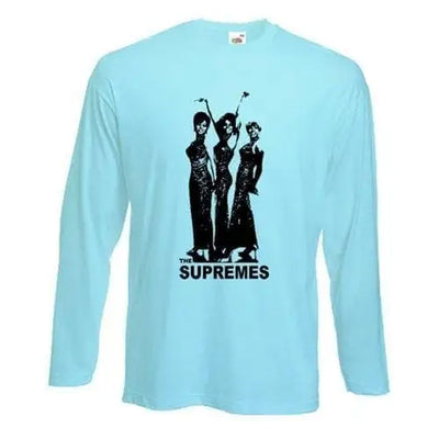 Diana Ross &The Supremes Long Sleeve T-Shirt XXL / Light Blue
