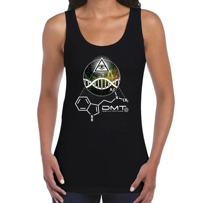 DMT All Seeing Eye Psychedelic Women's Vest Tank Top L