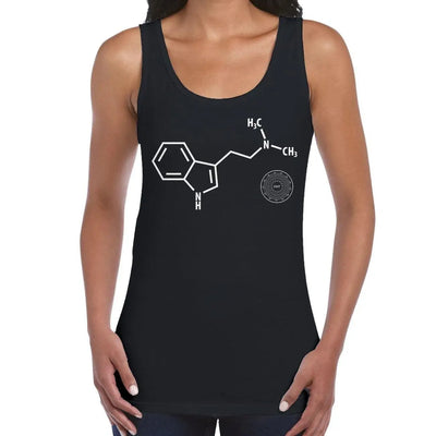 DMT Chemical Formula Psychedelic Women's Tank Vest Top L / Black