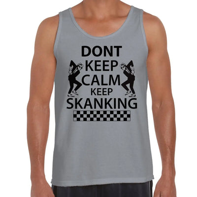 Don't Keep Calm Keep Skanking Ska Men's Tank Vest Top S / Light Grey