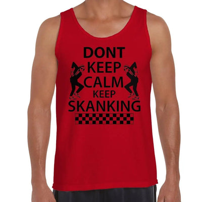Don't Keep Calm Keep Skanking Ska Men's Tank Vest Top S / Red