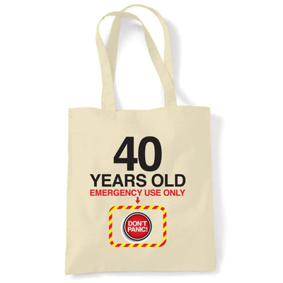 Don't Panic 40th Birthday Tote Shoulder Shopping Bag