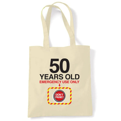 Don't Panic 50th Birthday Tote Shoulder Shopping Bag