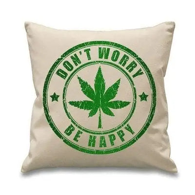Don't Worry Be Happy Cannabis Cushion Cream