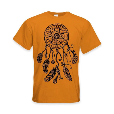 Dreamcatcher Native American Hipster Large Print Men's T-Shirt XL / Orange