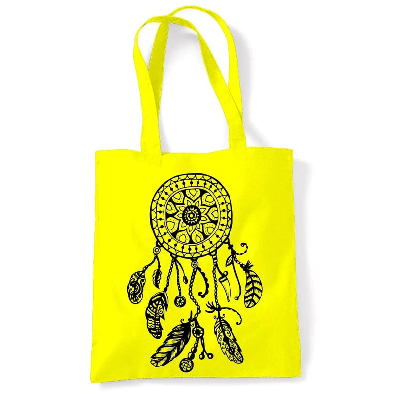 Dreamcatcher Native American Hipster Large Print Tote Shoulder Shopping Bag