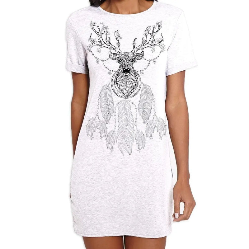Dreamcatcher With Stags Head Hipster Large Print Women&