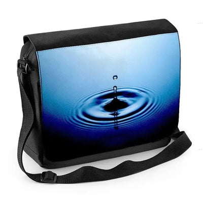 Drop of Water Blue Laptop Messenger Bag