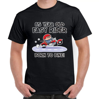 Easy Rider For 85 Years Born To Bike 85th Birthday Men's T-Shirt L