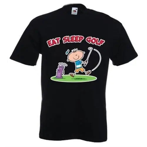 Eat Sleep Golf Mens T-Shirt L / Black