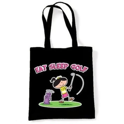 Eat Sleep Golf Shoulder Bag Black