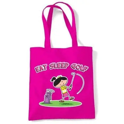 Eat Sleep Golf Shoulder Bag Dark Pink