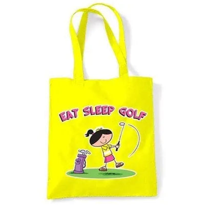 Eat Sleep Golf Shoulder Bag Yellow