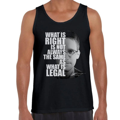Edward Snowden What Is Right Quote Men's Tank Vest Top XXL