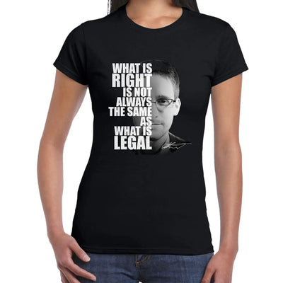Edward Snowden What Is Right Quote Women's T-Shirt XL