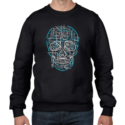 Electric Skull Hipster Men's Sweatshirt Jumper L / Black