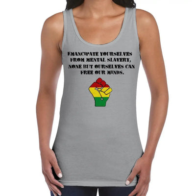 Emancipate Yourselves Reggae Women's Tank Vest Top M / Light Grey